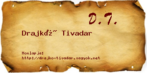 Drajkó Tivadar névjegykártya